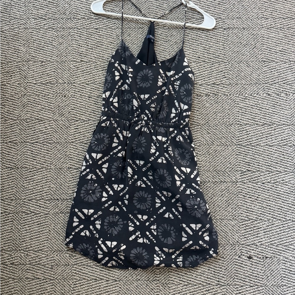 Madewell Black and White Floral Slip Silk Dress Size XS - Picture 2 of 7